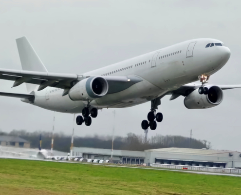 A flight leaving East Midlands Airport. Image courtesy of East Midlands Airport.