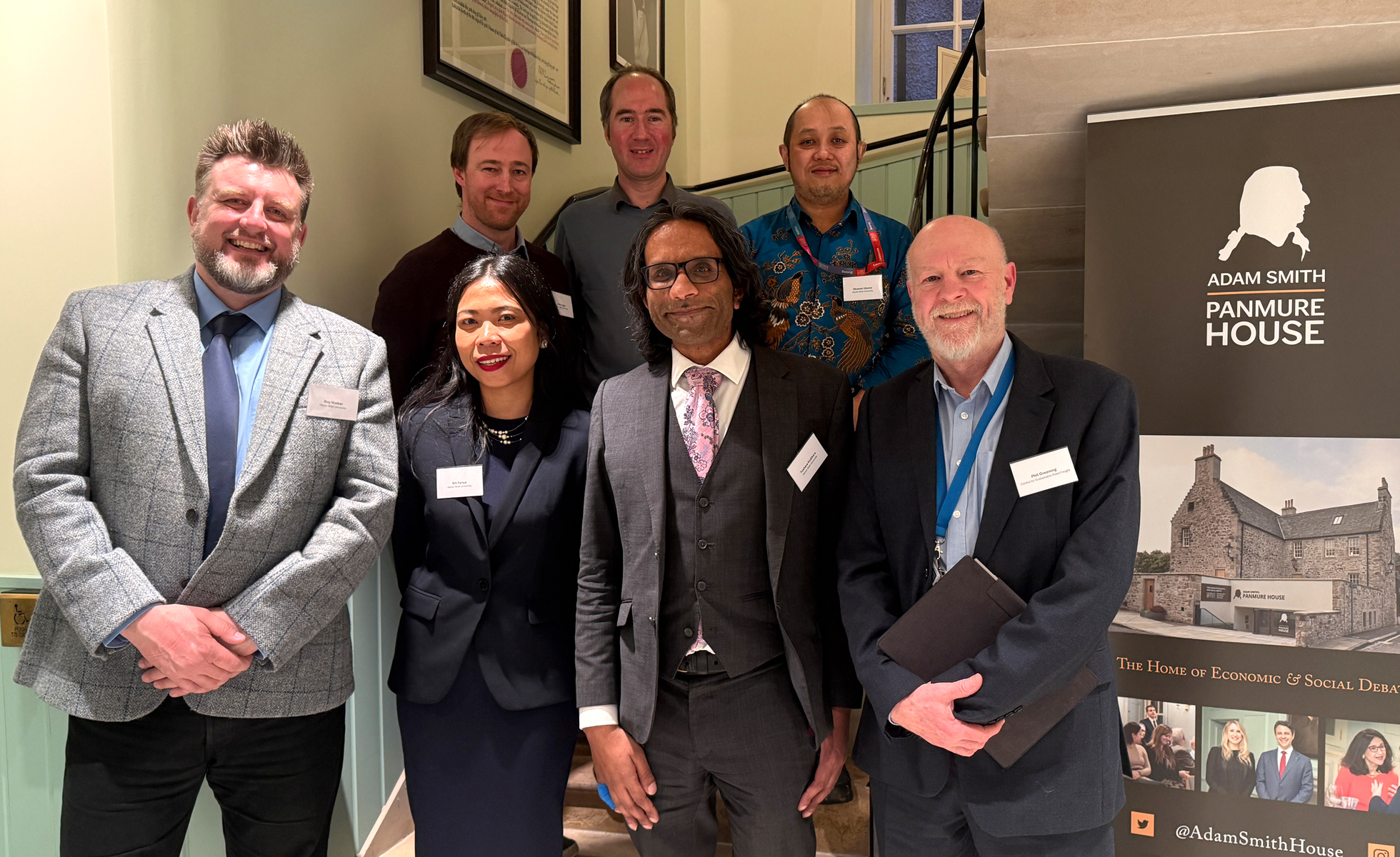 The Heriot-Watt research team. From left to right: Guy Walker, Alan Logan, Siti Fariya, Adam Gripton, Tushara Kodikara, Dhanan Utomo and Phil Greening. 