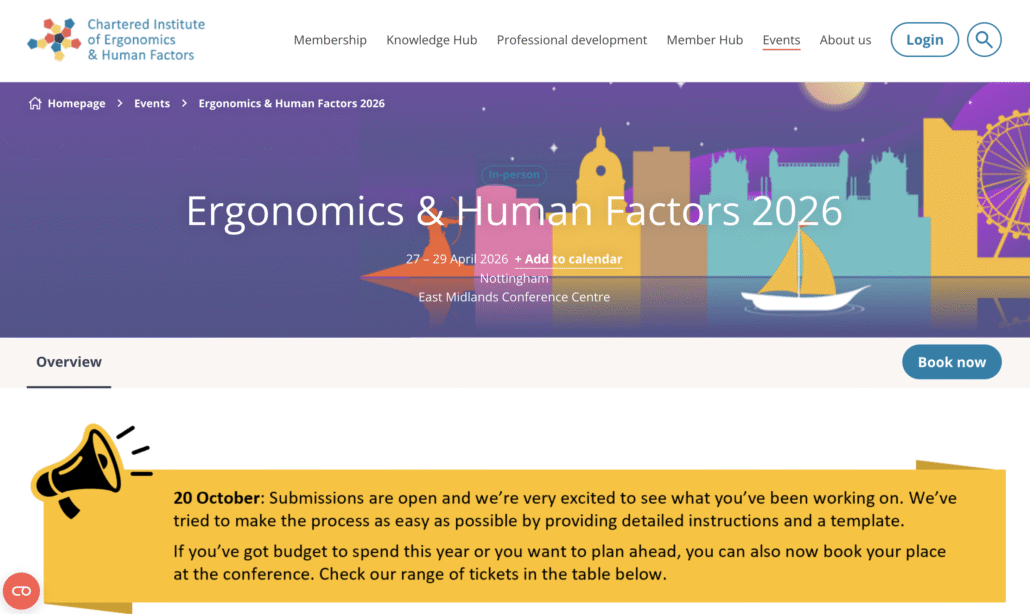 Ergonomics & Human Factors 2026