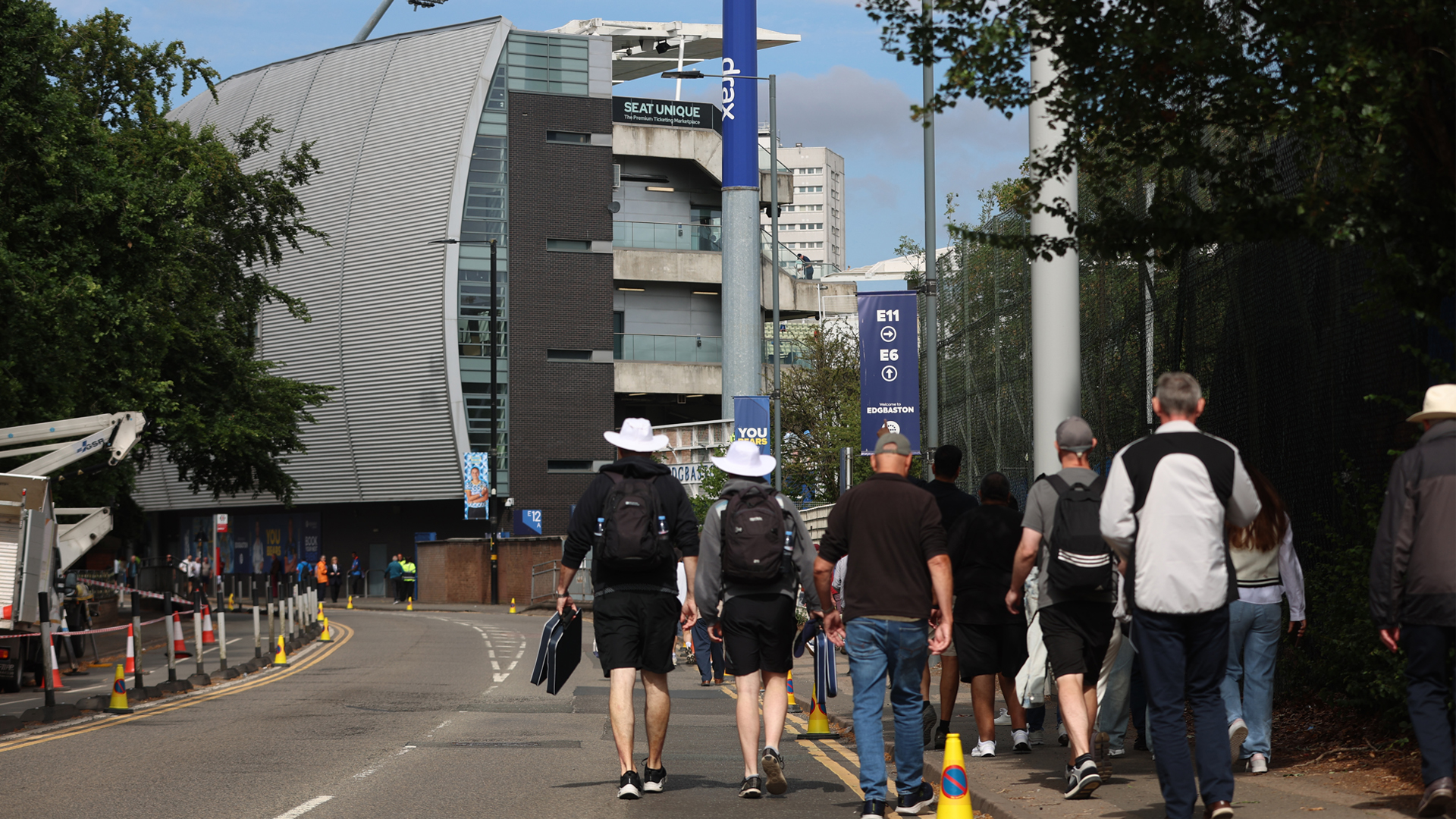 Cricket fans heading to Edgbaston Stadium. Photo courtesy of Warwickshire County Cricket Club.
