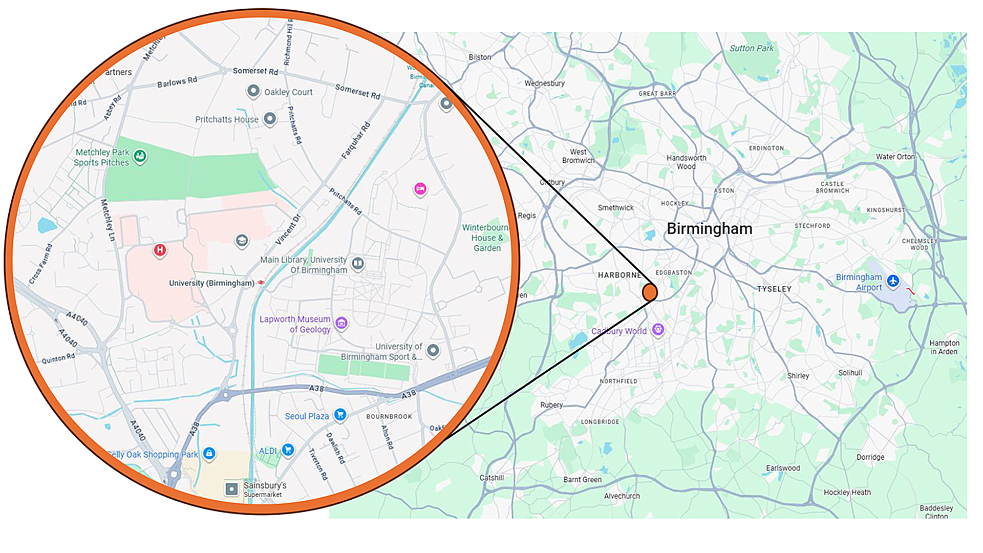 Birmingham map detail