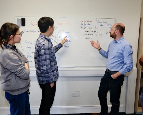 The University of Glasgow team at work.