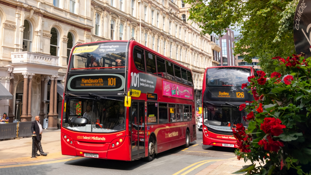 A National Express West Midlands bus service. Photo by West Midlands Combined Authority.