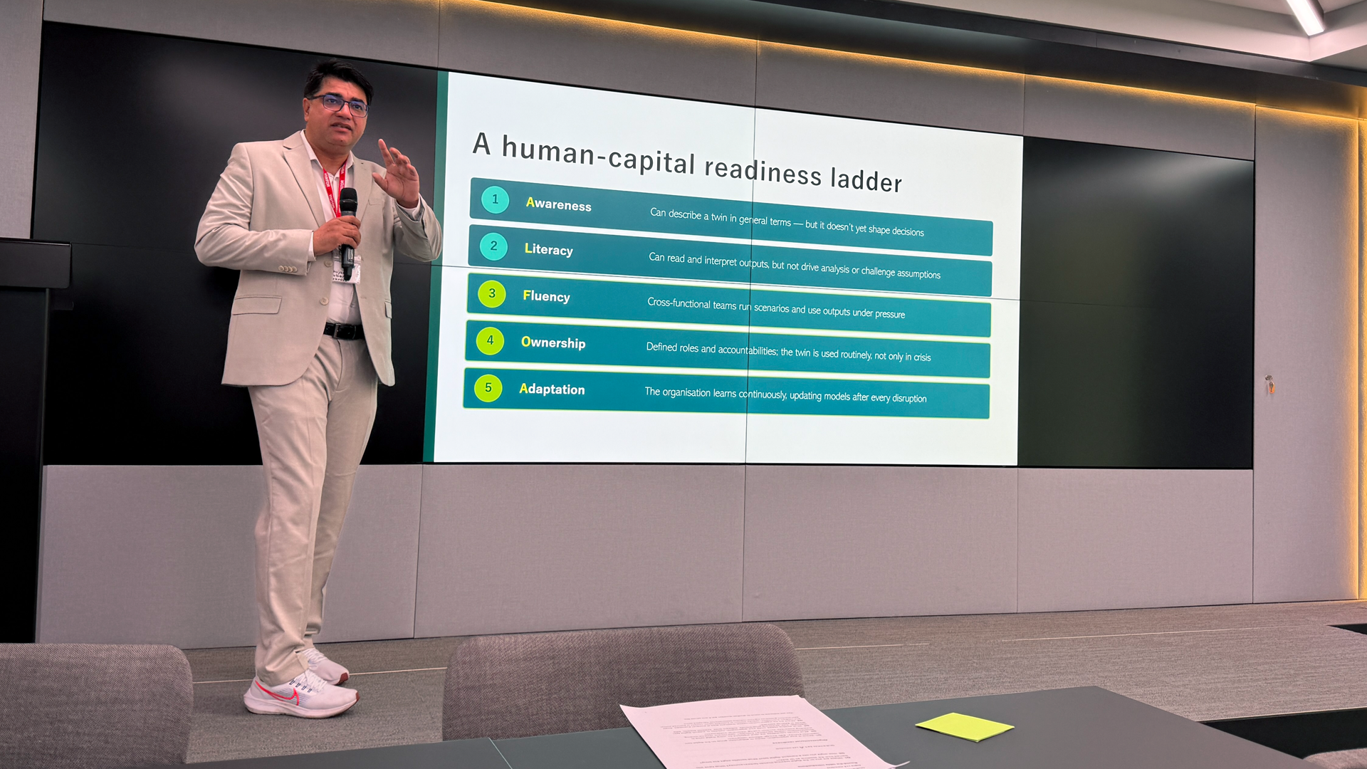 Dr Shujaat Mubarik at the TransiT human factors event.