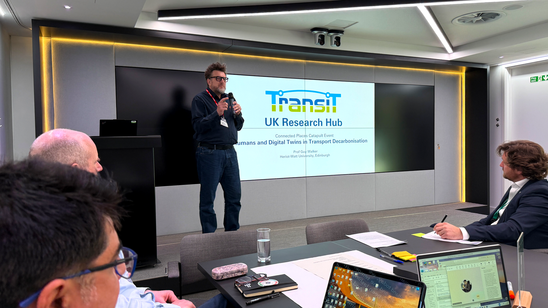 Professor Guy Walker presenting at the event.