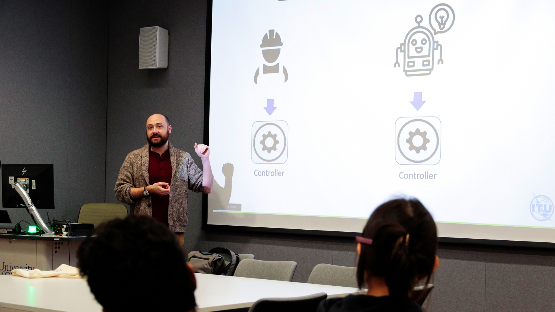 TransiT co-investigator Paul Harvey presenting at an event.
