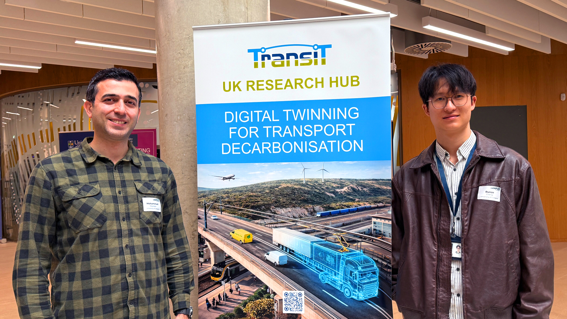 TransiT researchers Mohammad Al-Quraan (left) and Runze Cheng.